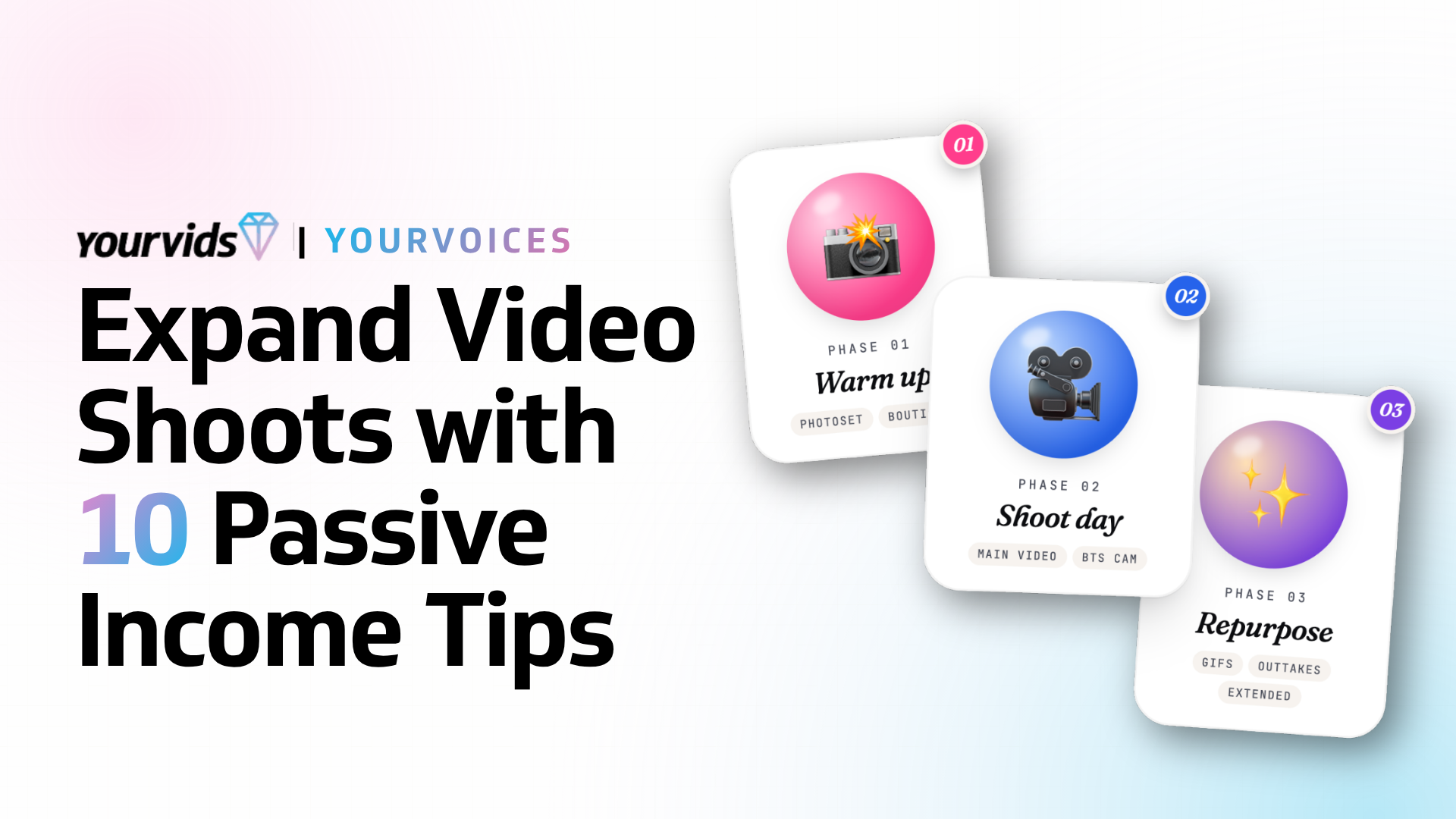 Expand Video Shoots with 10 Passive Income Tips