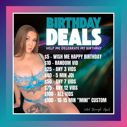 BIRTHDAY DEALS