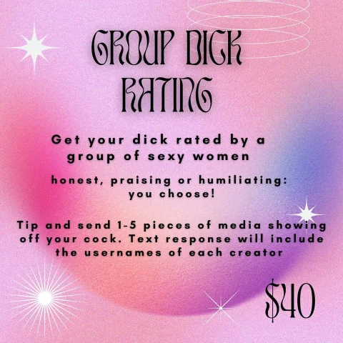 Group Dick Rating via text