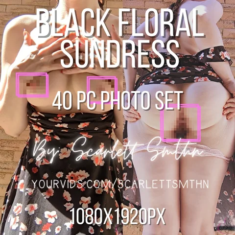 Black Floral Sundress 40pc Photo set