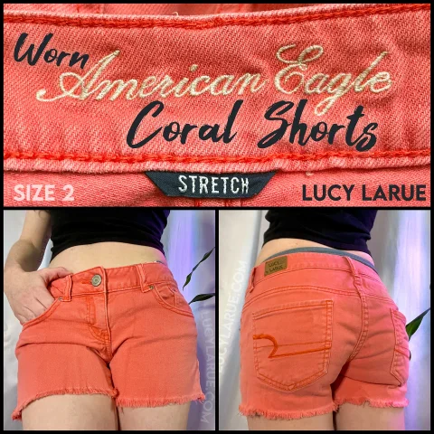 Worn American Eagle Coral Shorts