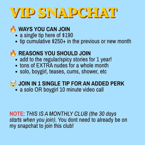 VIP SNAPCHAT 1 MONTH