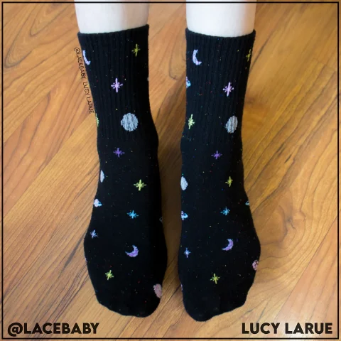 Black Galaxy Space Socks