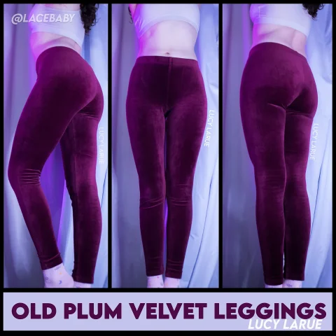 Old Plum Velvet Leggings