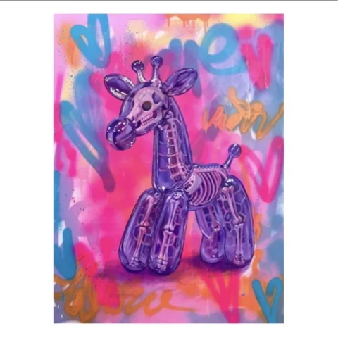 Gift Me Balloon Giraffe Print
