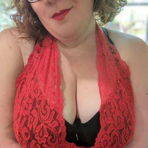 Red halter lingerie