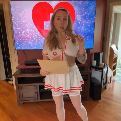 The costume is on, the lights are low, and your favorite Nurse has a little surprise waiting for you