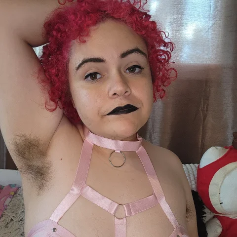 HIRSUTE GIRL PINK LINGERIE
