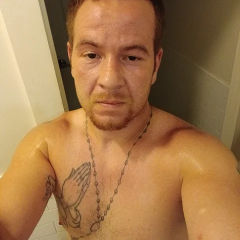 Oiled Up Tattooed Stud Selfie