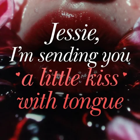 Jessie, I'm sending you a little kiss with tongue.