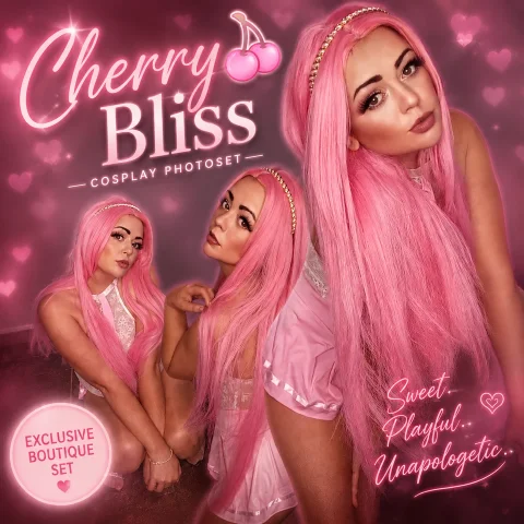 Cherry Bliss Pink Lingerie Photoset