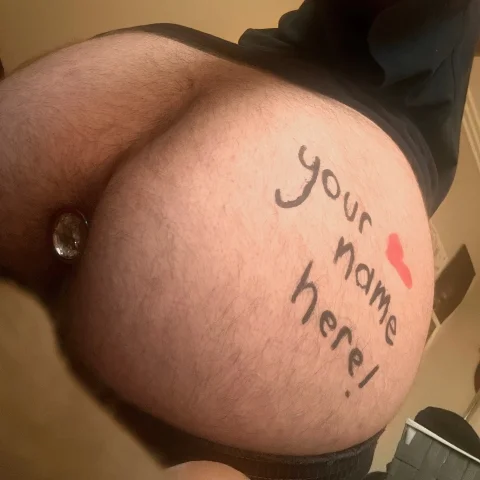 butt cheek body writing !!