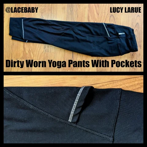 Dirty Worn Yoga Pants with Pockets
