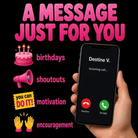 Custom Video Message - Personalized Shoutout, Birthday or Private Request from Destine V