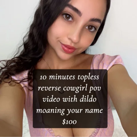 10 minutes topless reverse cowgirl pov video with dildo