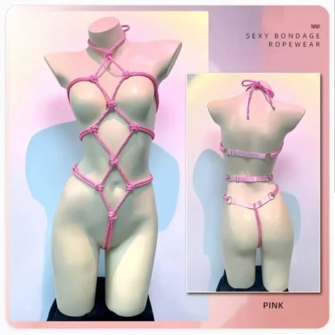 Pink Rope Bondage Lingerie