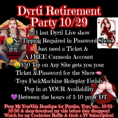 Ticket to My DYRTI FINALE Retirement Party