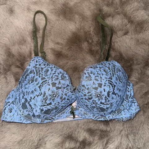VS Blue Green Lace Bra