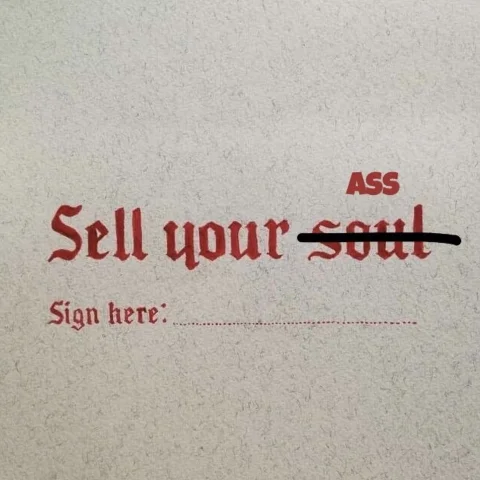 Naughty Sell Your Ass Contract Digital Download