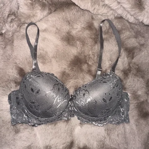 Gray Lace Bra