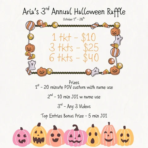 6 Halloween Raffle tickets