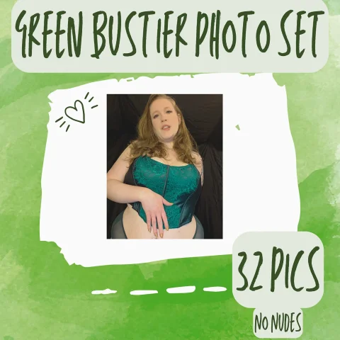 Sara Sitwell Green Bustier Photo Set