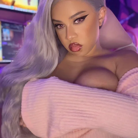 Silver Haired Goddess Tits Photo Set