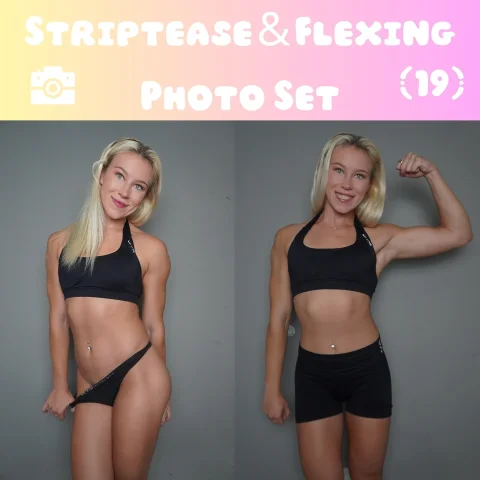 Striptease And Flexing Photo Set