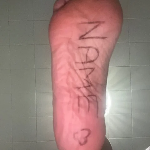 Want your name on my foot?