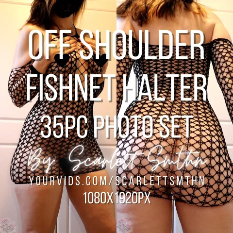 Off Shoulder Fishnet Halter 35pc Photo set