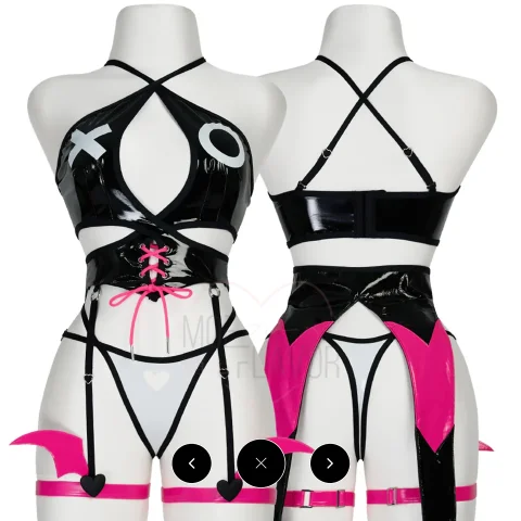 Succubus Verosika Helluva Boss Lingerie  Horns  Wings