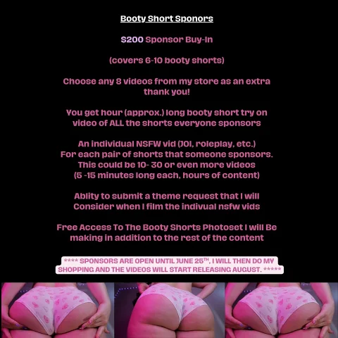 200 Booty Short Sponsor