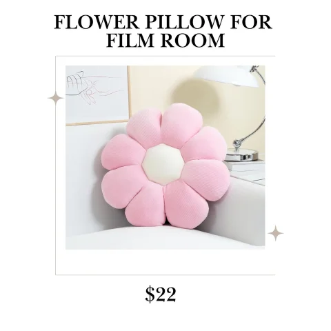 Flower pillow for film room