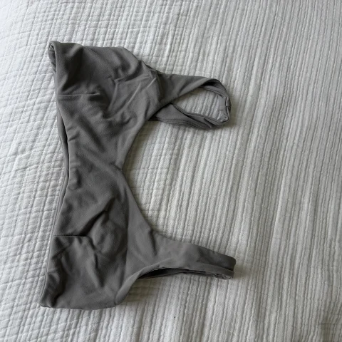 Worn Soft Gray Alphalete Workout Bra