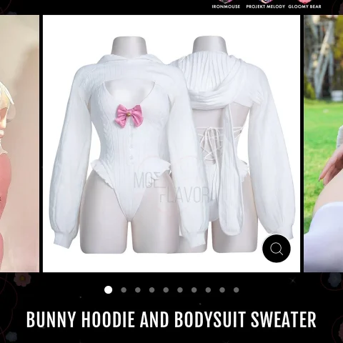 Treat Me To MoeFlavor Bunny Hoodie & Bodysuit Sweater