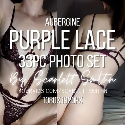 Aubergine Purple Lace 33pc Photo Set