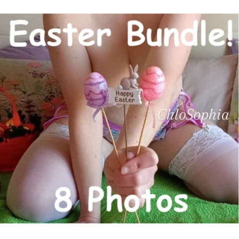 Happy Easter! Bundle of 8 pics featuring natural tits, hairy pussy, cute ass, legs and petite feet!
