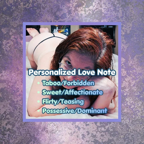 Personalized Text Love Note