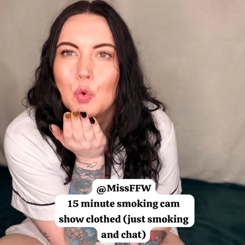 15 minute smoking cigarettes cam show with chat clothed