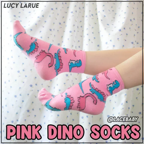 Pink Dino Socks