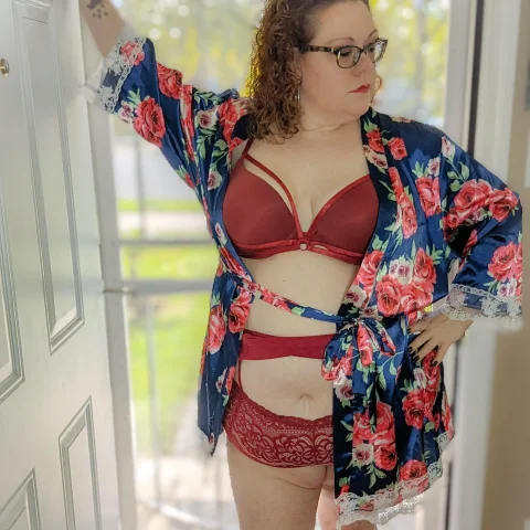 Red set at door