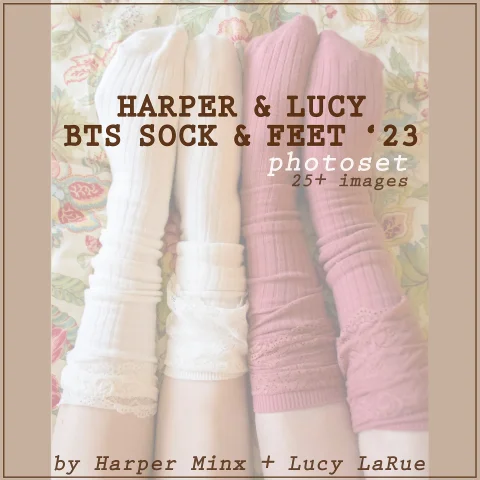 Harper and Lucy BTS Sock and Feet 2023 Photoset