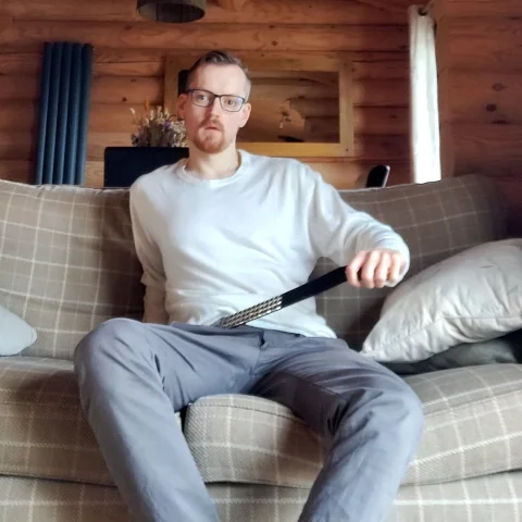 Stripping and Stroking My Cock On The Sofa