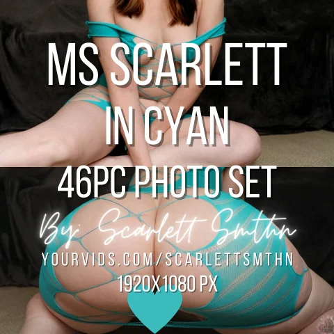 Ms Scarlett in Cyan 46pc Photoset