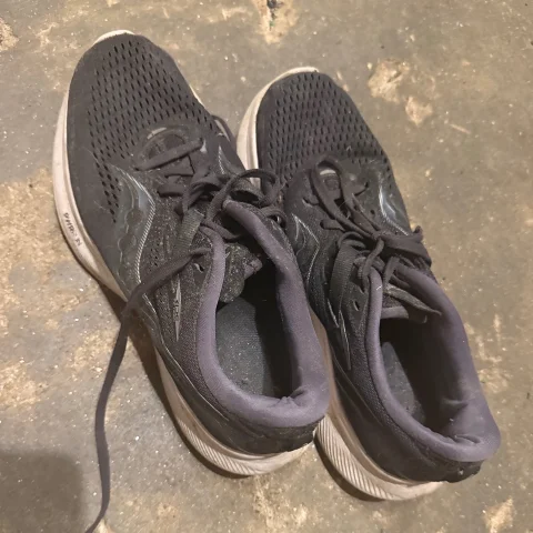 Worn Black Athletic Sneakers - Dirty Soles