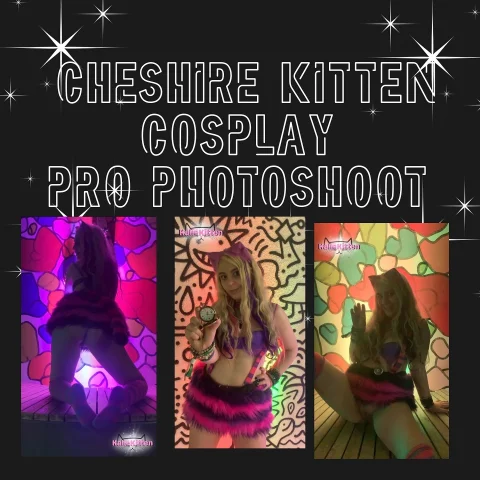 Cheshire Kitten Cosplay Lingerie and Nudes Trippy Lighting Professional Photos