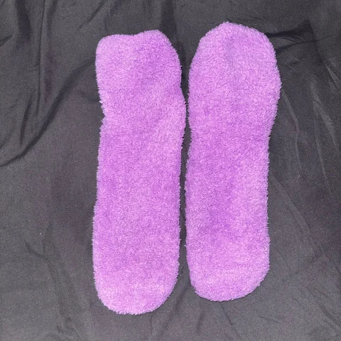 Purple Fuzzy Socks