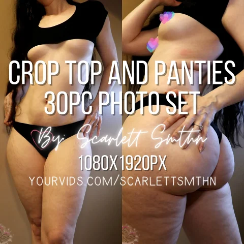 Crop Top and panties 30pc Photo Set