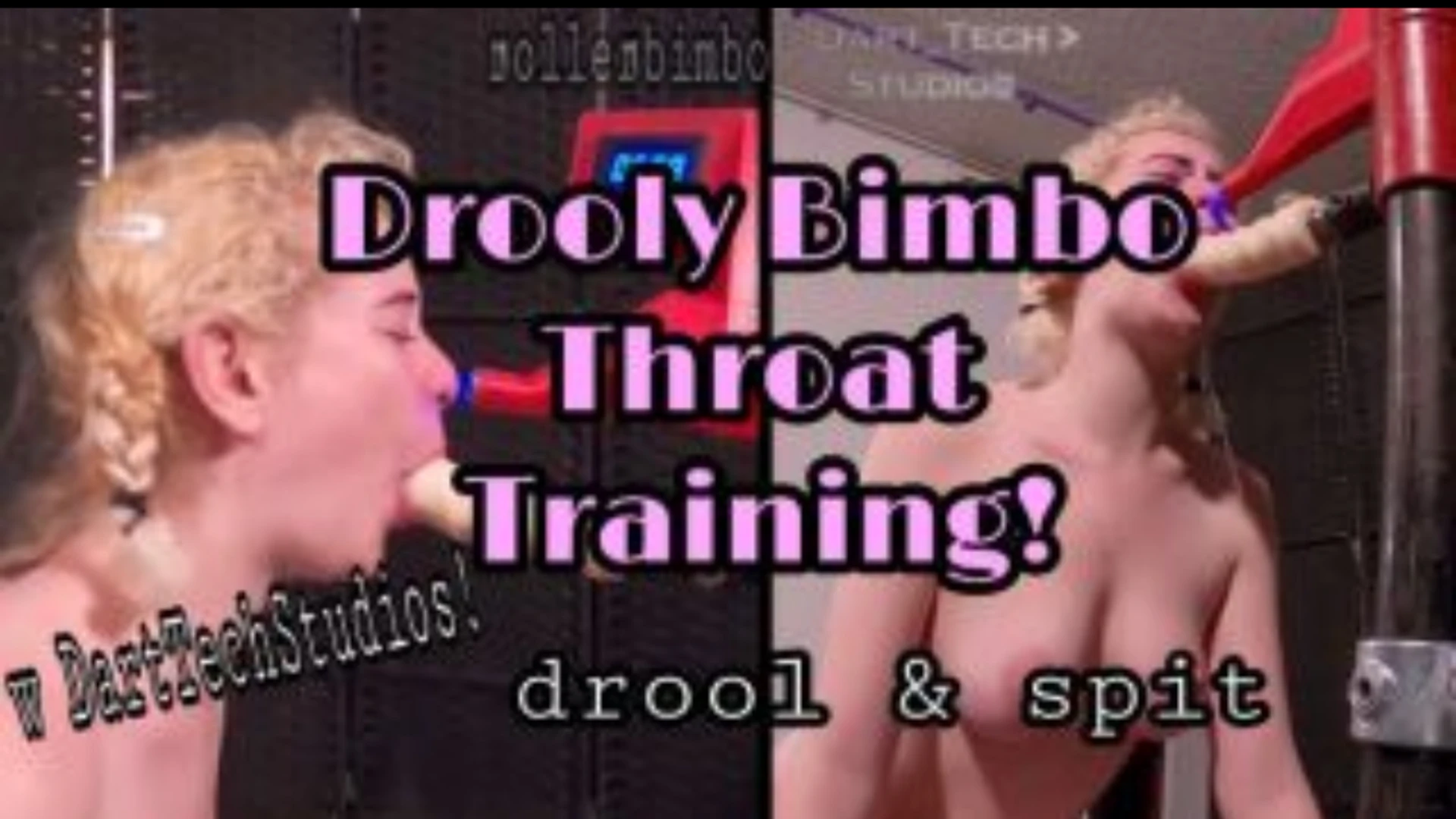 Drooly Bimbo Blowjob Throat Training CMNF
