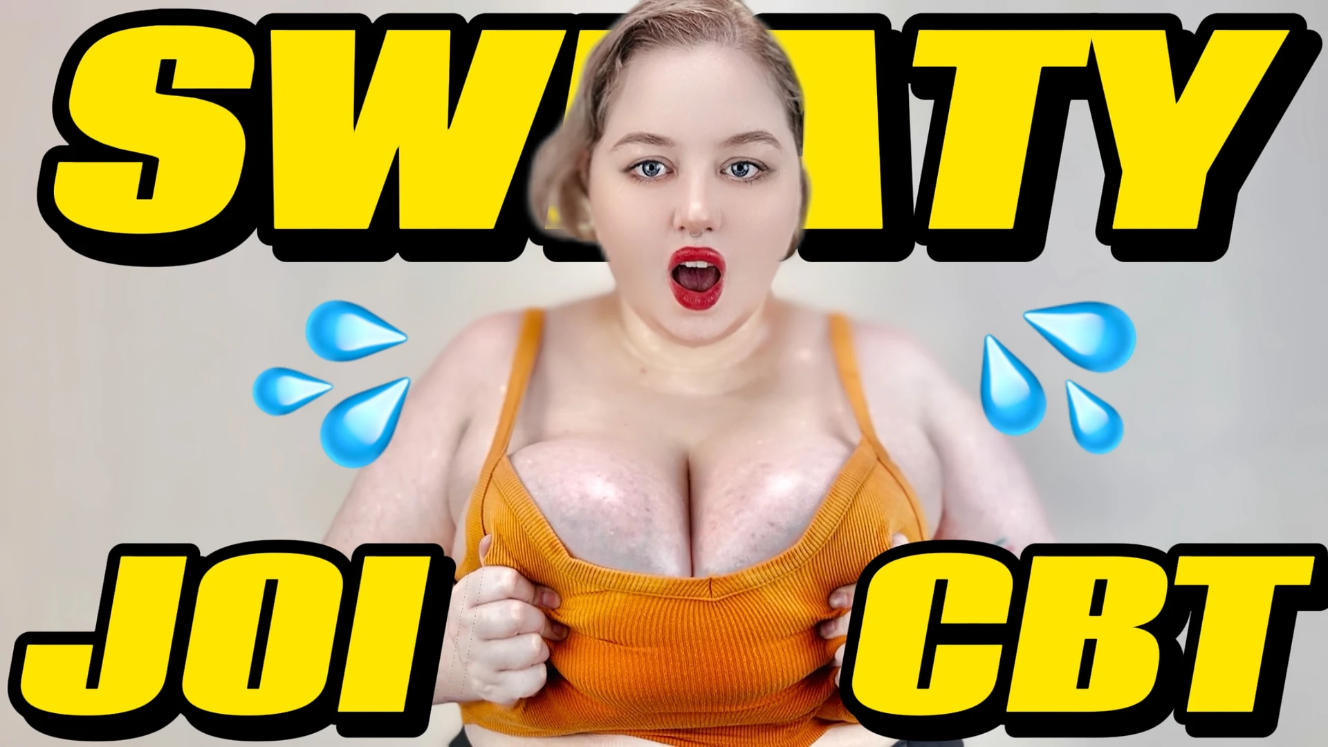 Busty Sweaty Bitch Gives You JOI & CBT